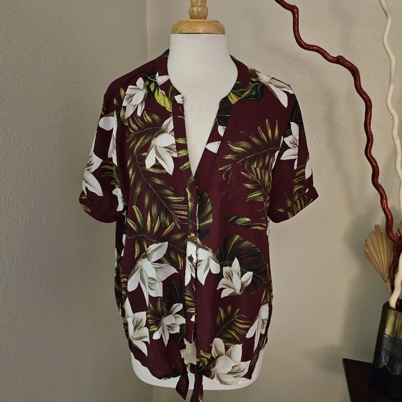 Hawaiian Blouse 1X - Picture 1 of 3